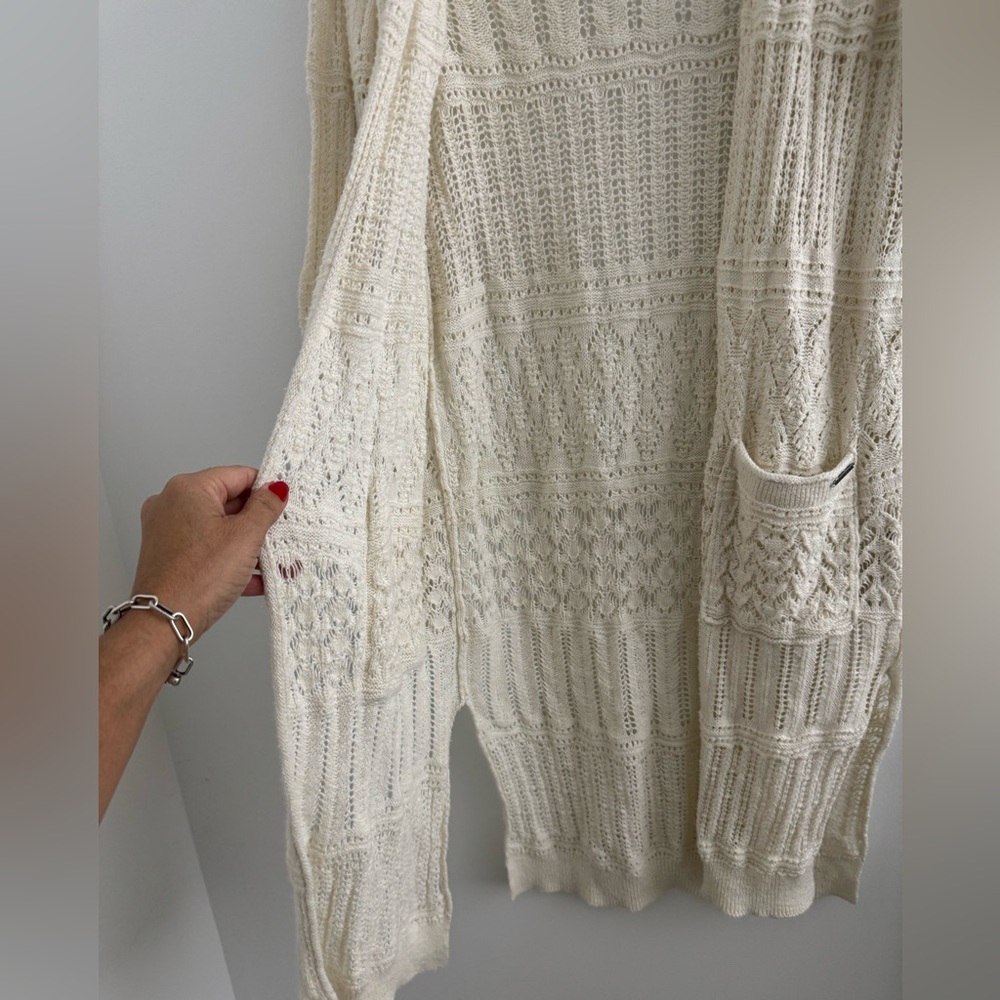 Abercrombie & Fitch‎ Ivory Open Knit Cardigan - Picture 5 of 10